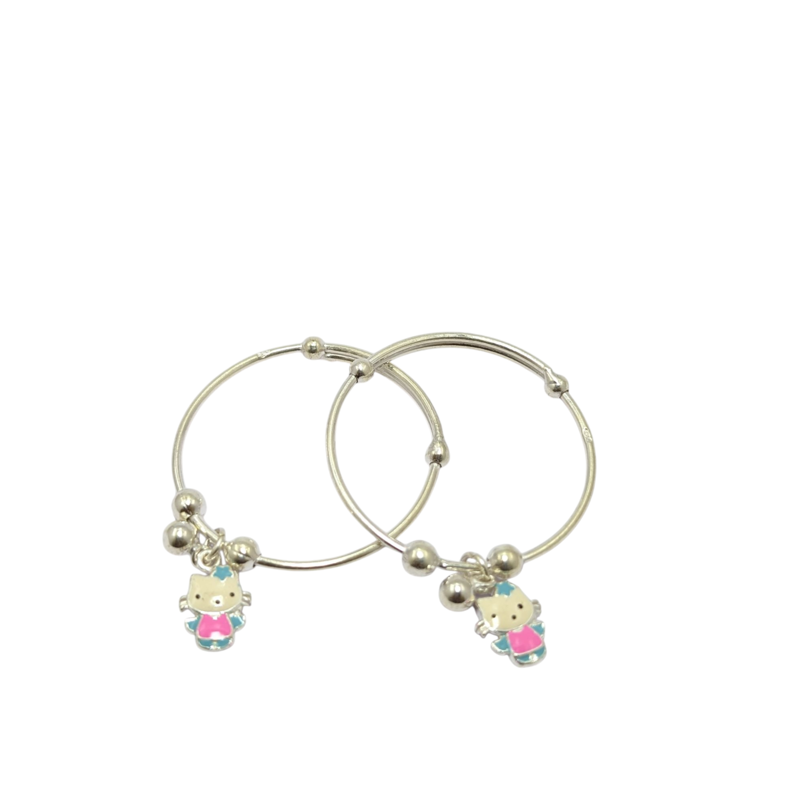 Silver Kitty Kids Kada | Kids Bracelet (0 to 18 Months)