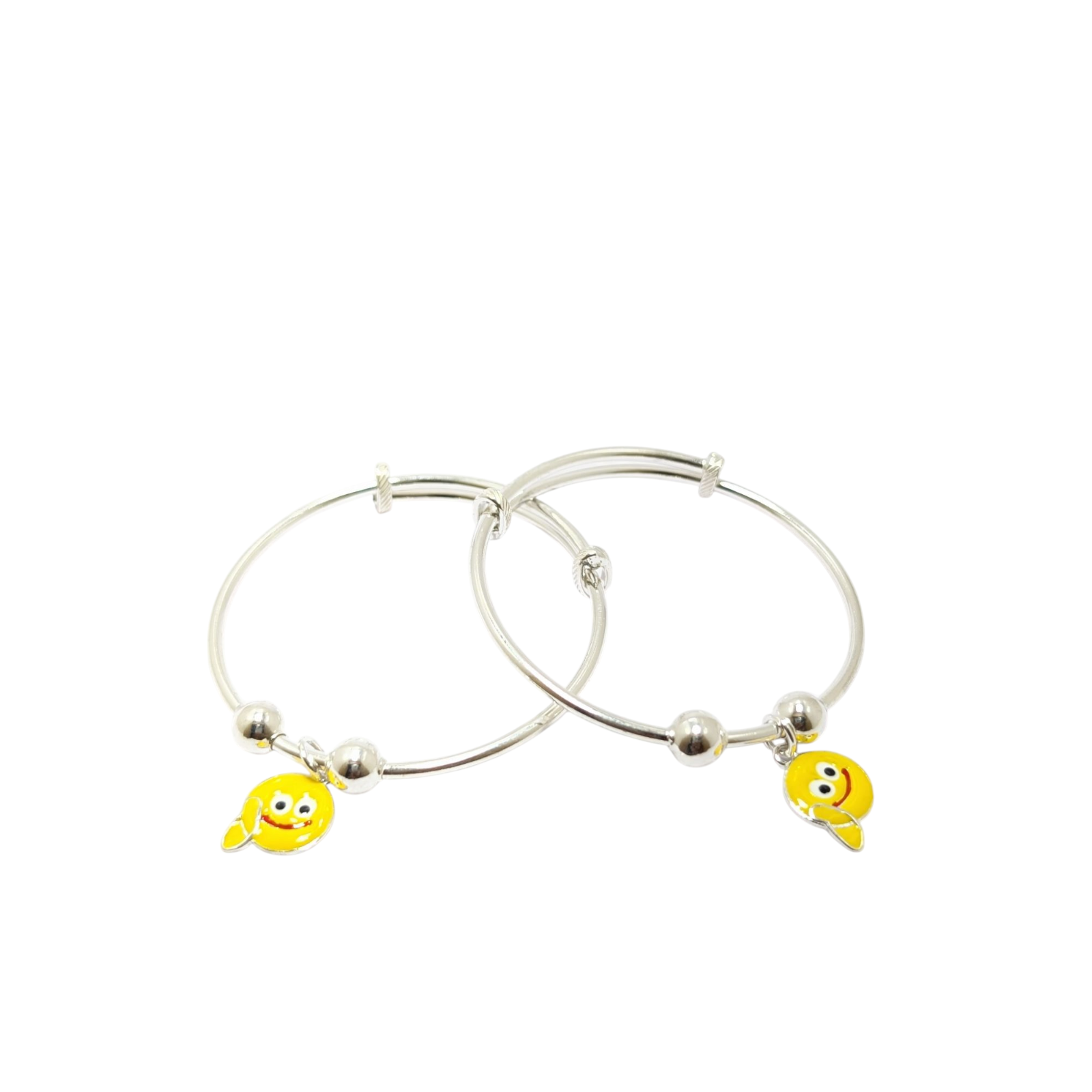 Silver Smiley Kids Kada | Kids Bracelet (0 to 18 Months)