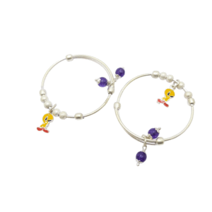 Silver Tweety Kids Kada | Kids Bracelet (0 to 18 Months)