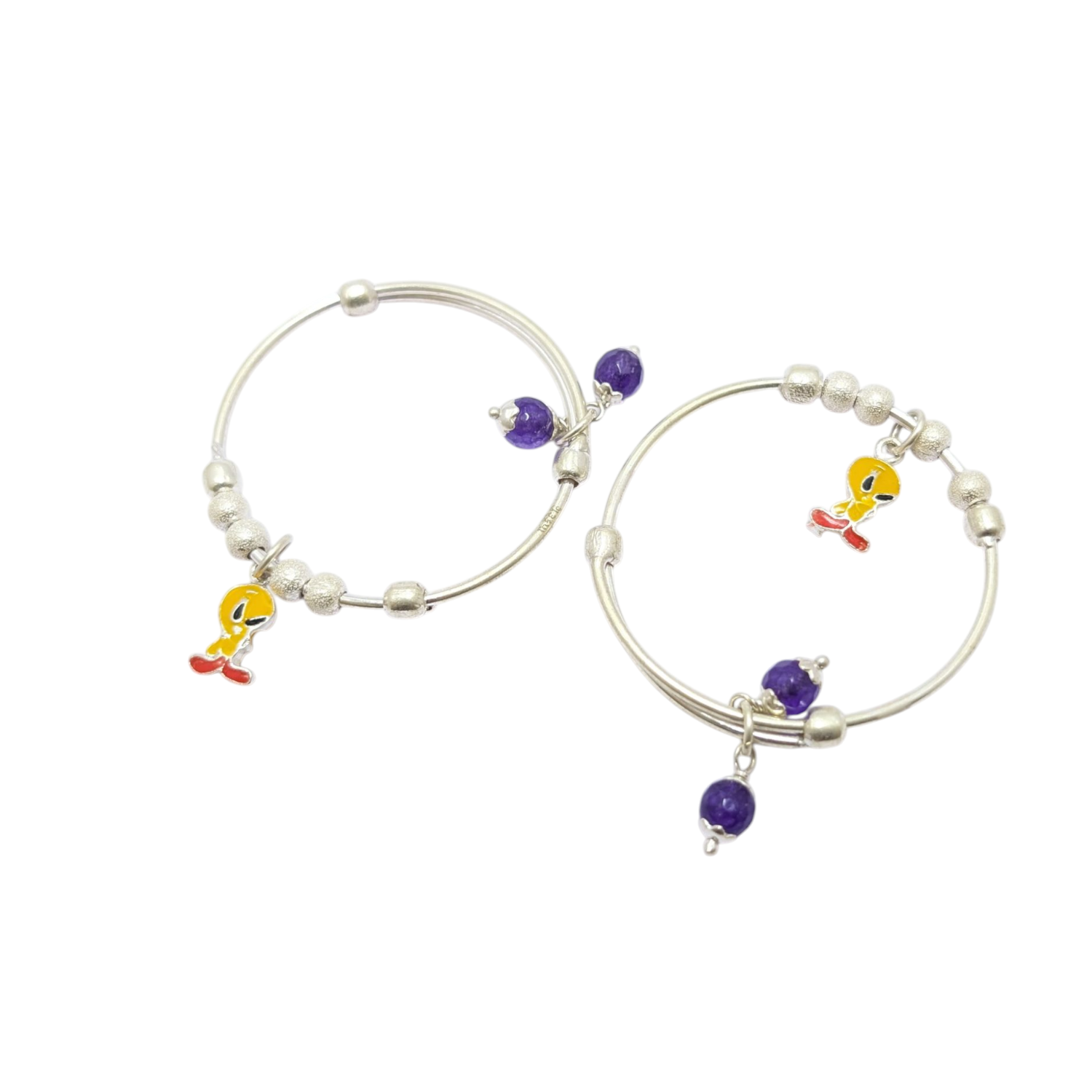 Silver Tweety Kids Kada | Kids Bracelet (0 to 18 Months)