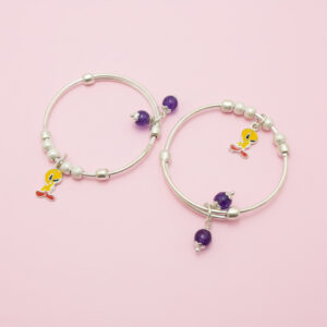 Silver Tweety Kids Kada | Kids Bracelet (0 to 18 Months)