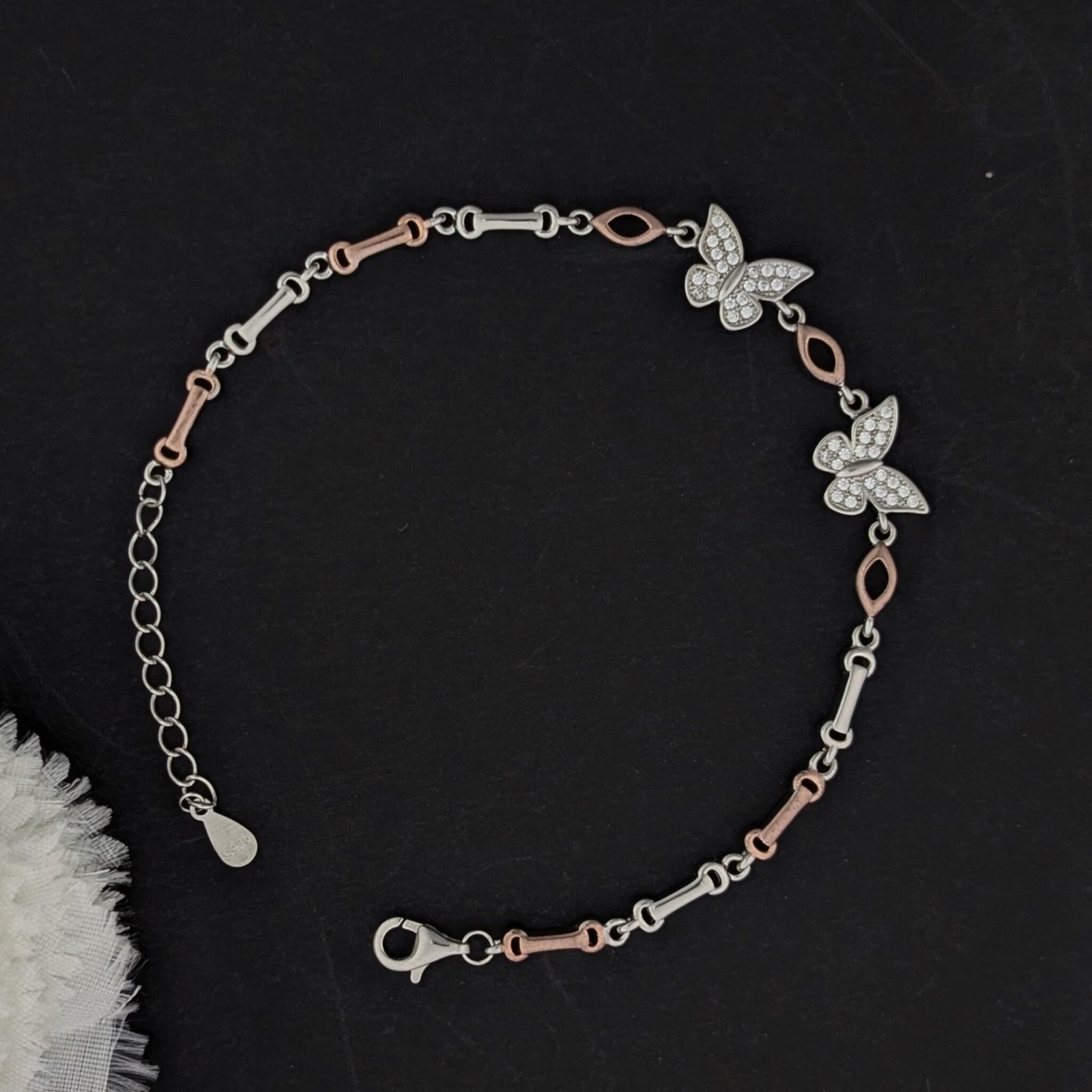 925 Sterling Silver Butterfly Bracelet