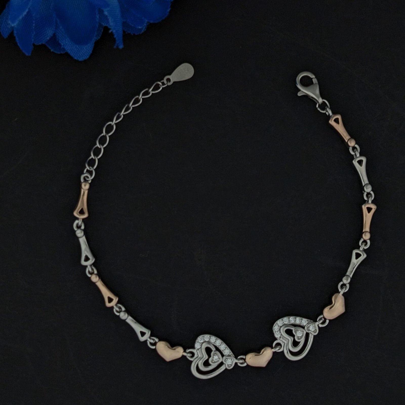 925 Silver Heart Bracelet