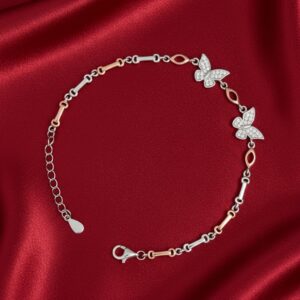 925 Sterling Silver Butterfly Bracelet for Women