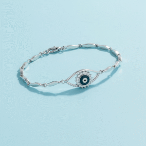 Trendy Silver 925 Evil Eye Bracelet – Daily Wear Spiritual Jewelry