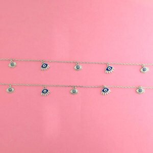 Elegant Evil Eye 925 Silver Anklet – Binduxi Jewellers