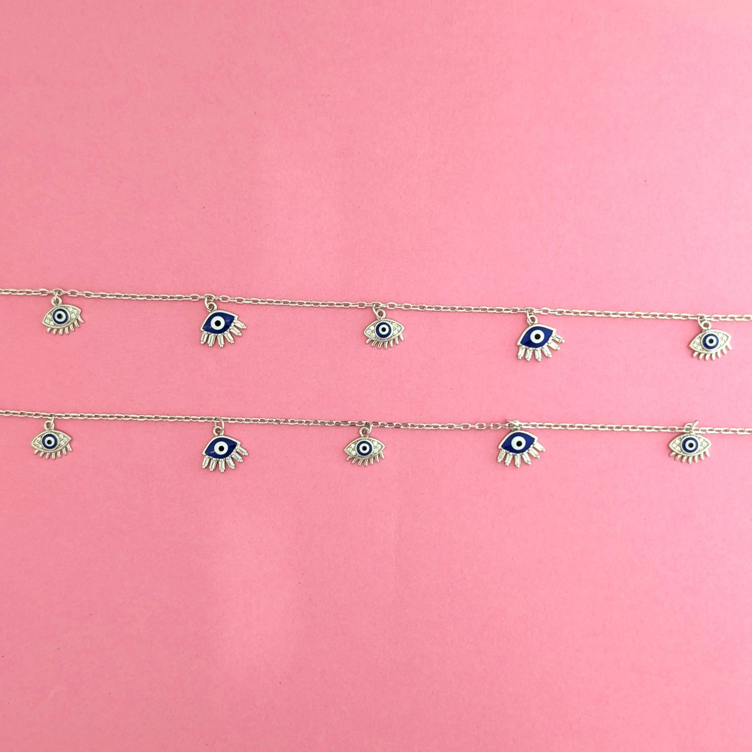 Elegant Evil Eye 925 Silver Anklet – Binduxi Jewellers