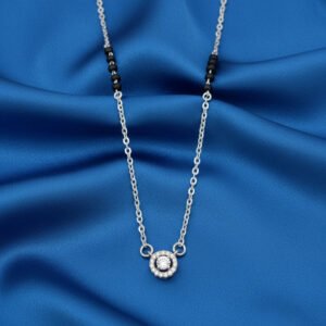 Elegant 925 Silver Solitaire Mangalsutra – Timeless Symbol of Love