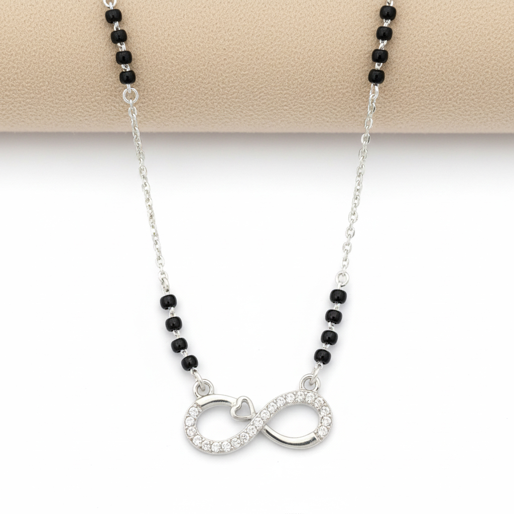 Elegant Silver Infinity Mangalsutra for Women – Daily & Festive Wear