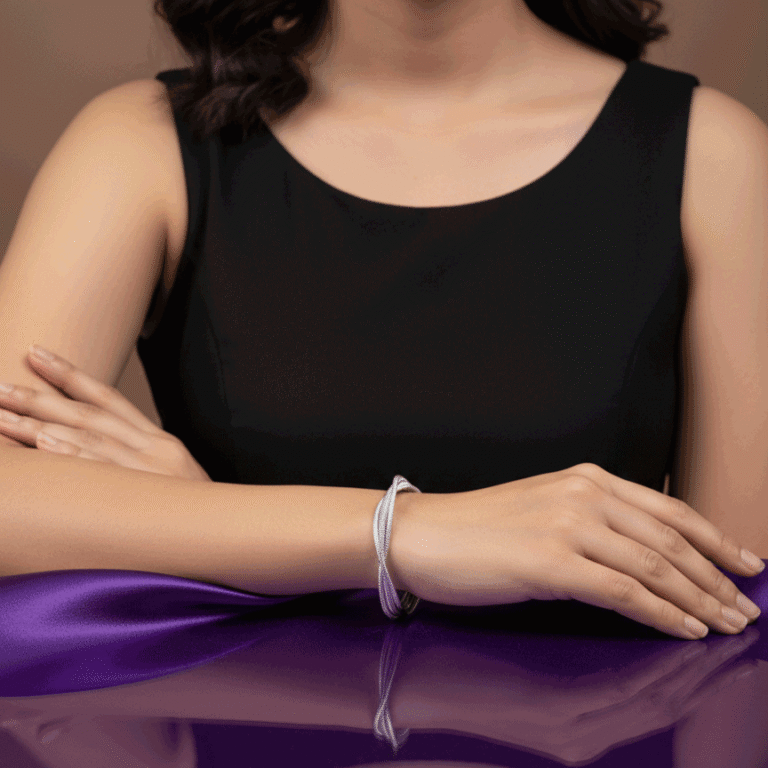 Silver Twisted Kada for Women