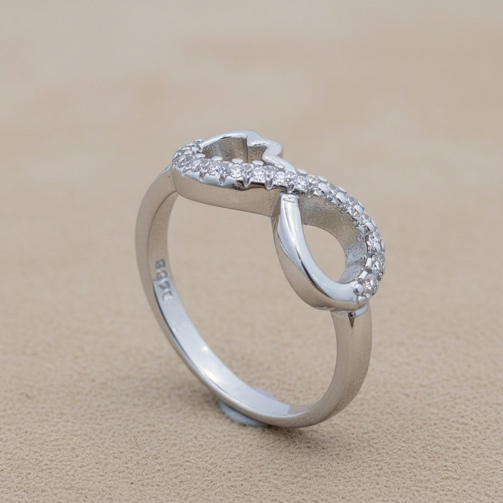 925 Sterling Silver Infinity Ring for Women | 2.300 gm | Binduxi Jewellers