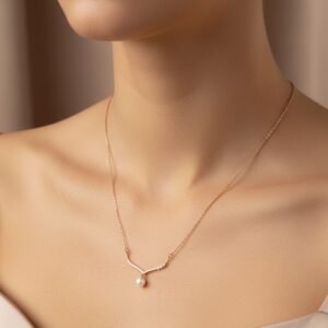 pearl silver necklace for women 925 sterling silver 18 inch