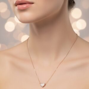 heart silver necklace for women 925 sterling silver 18 inch