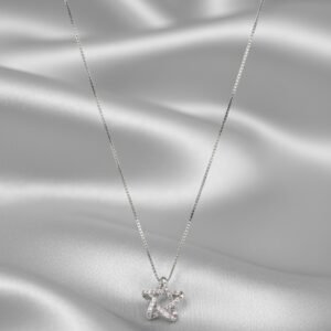 star silver necklace for women 925 sterling silver 18 inch