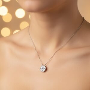 2 in 1 silver necklace heart flower 925 sterling silver necklace for women