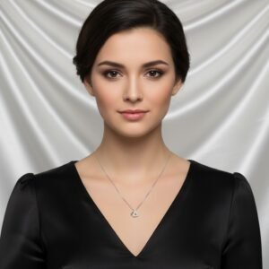 triangle silver necklace for women 925 sterling silver pendant 18 inch