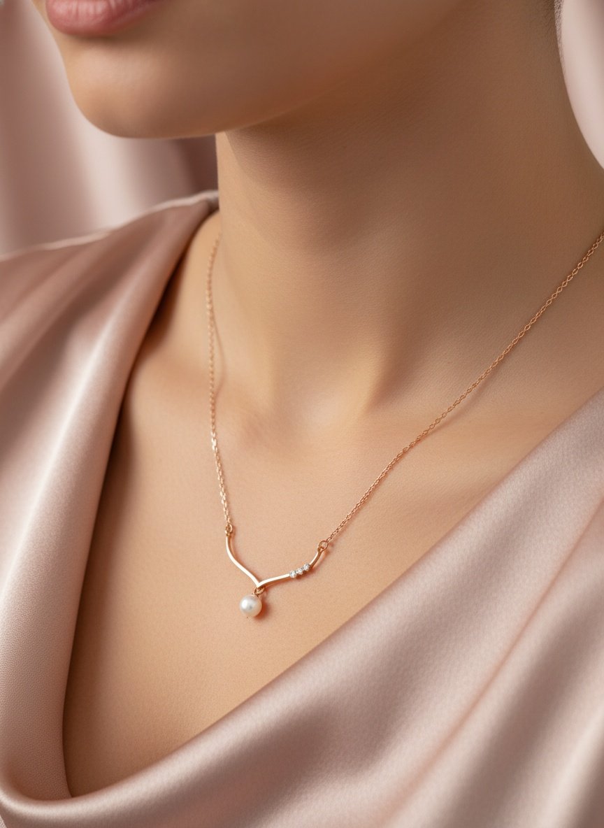 pearl silver necklace for women 925 sterling silver 18 inch