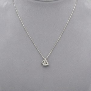 triangle silver necklace for women 925 sterling silver pendant 18 inch