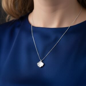 925 sterling silver shell pendant necklace for women 18 inch