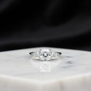 925 sterling silver solitaire ring for women square stone elegant lightweight jewellery