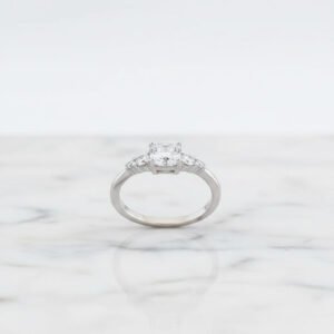 925 sterling silver solitaire ring for women square stone elegant lightweight jewellery